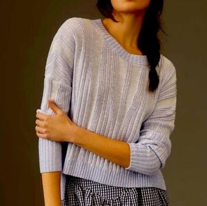 Anthropologie Pilcro Textured High Low Knit Pullover Sweater Women's Size Small
